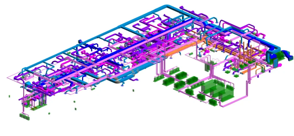 HVAC MEP coordinated BIM Model of a Information System HVAC MEP coordinated BIM Model of a Information System